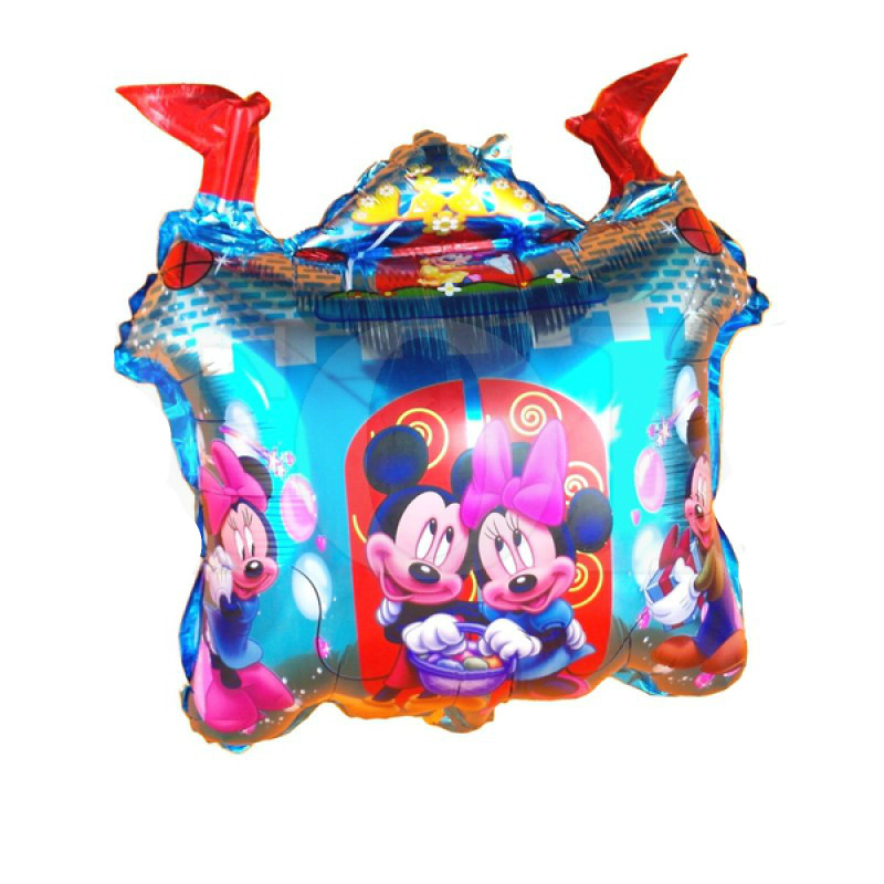 Фольгована повітряна кулька Замок Міккі і Міні 60х52 см (Китай) в упаковці