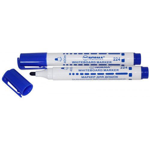 Маркер для дошок Norma 400м 2,5-3,5мм синій (224-06N), фото 1