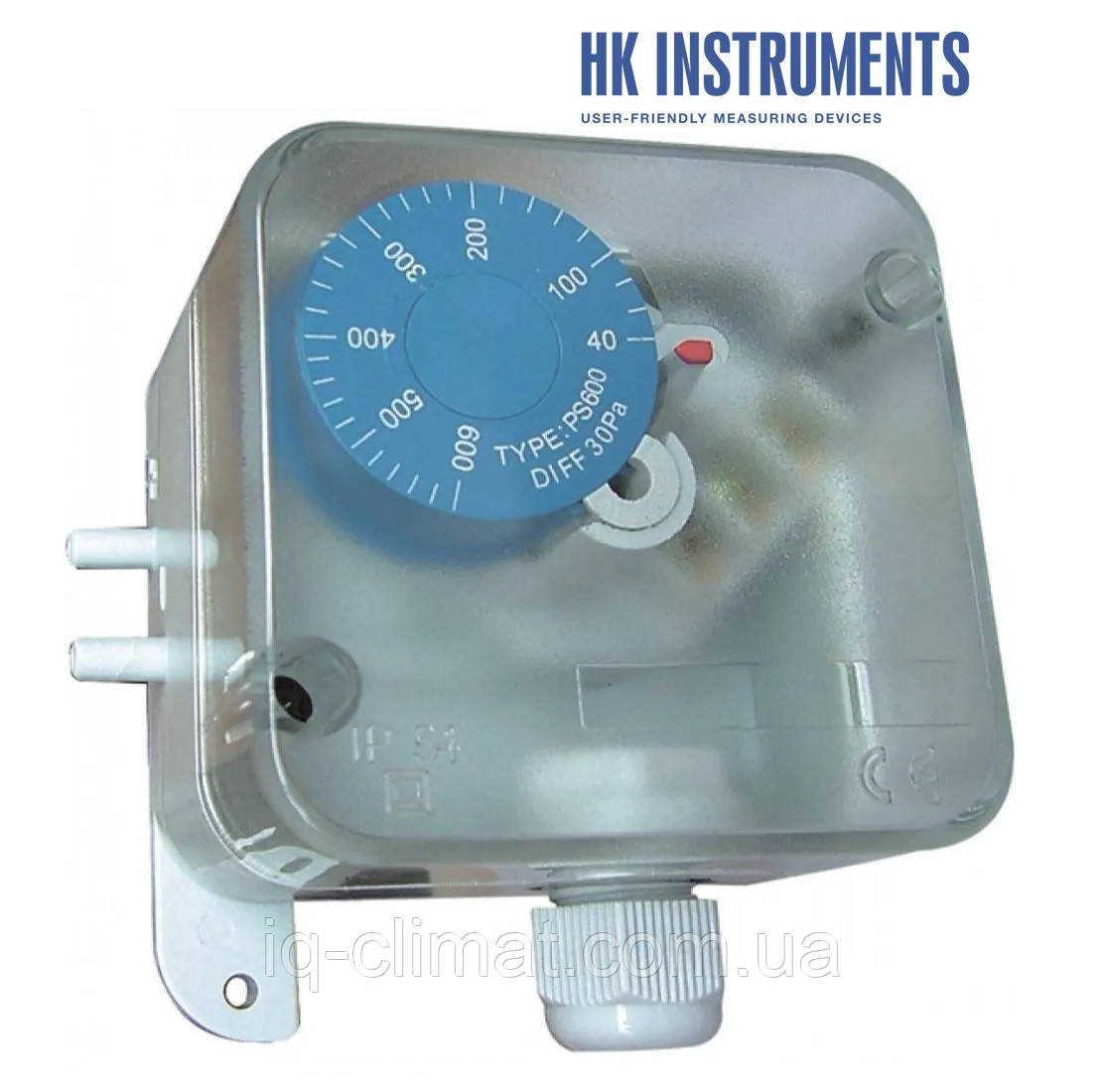 PS600 Реле перепаду тиску, пресостат 40-600 Па, HK Instruments
