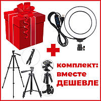 Комплект: Штатив TriPod 3120 + Кільцева лампа EG-839 16 см