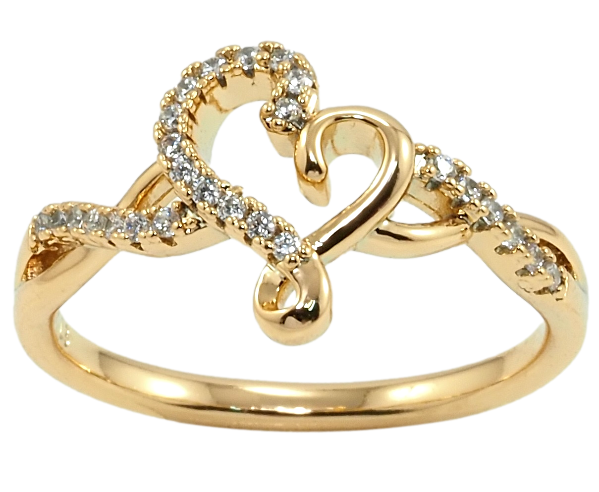 

Кольцо Xuping Позолота 18K "Сердце" р.17,17.5,18.5,19.5