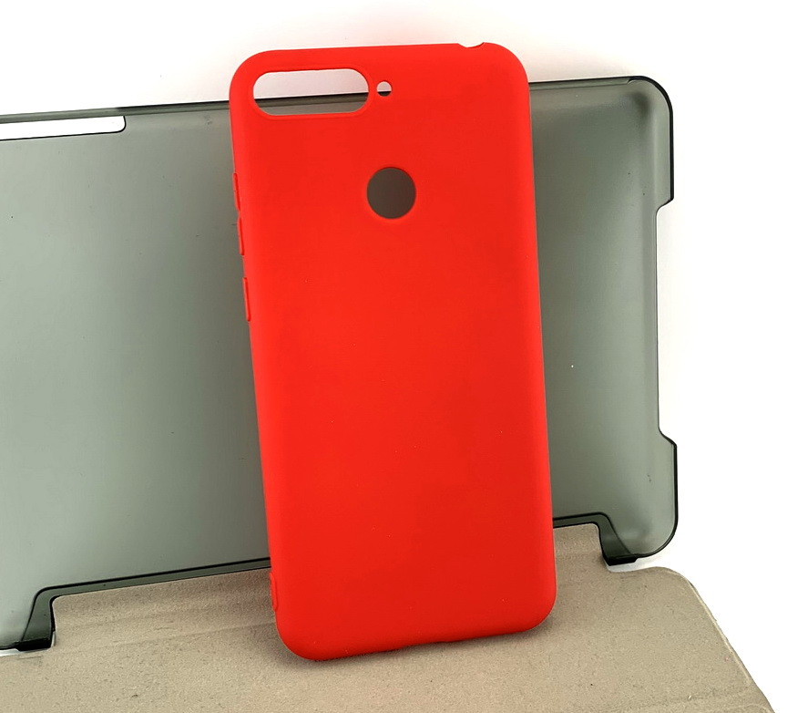 Чохол на Huawei Y6 Prime 2018, Honor 7a накладка бампер SMTT силіконовий червоний