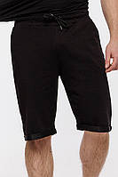 Мужские шорты спортивные неоверлоченные цвет черный ЦБ-00208989