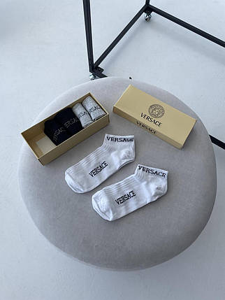Набір чоловічих шкарпеток (one size) у фірмовій коробці 6 пар Versace, фото 1