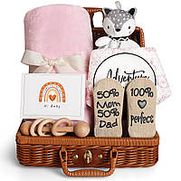 Rattan Baby Gifts (Infant Pink ) Подарки для детского душа, Подарки для новорожденных для девочек и маль