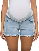 Жіночі рвані джинсові шорти для вагітних Foucome. Літні потерті джинсові шорти