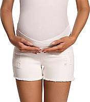 B01# White Small Foucome Женские рваные джинсовые шорты для беременных Летние джинсовые шорты с эффектом