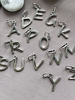 Серебряная буква, именная буква из серебра, серебряная буква, серебряные инициалы