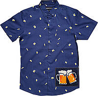 Beers Small Приталенные гавайские рубашки с коротким рукавом на пуговицах Molokai Surf