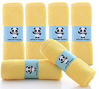 Yellow 10x10 Inch (Pack of 6) Бамбукові дитячі мочалки - Гіпоалергенний 2-шаровий надм'який абсорбуючий б