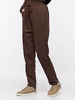 Женские зауженные спортивные штаны цвет коричневый ЦБ-00214281