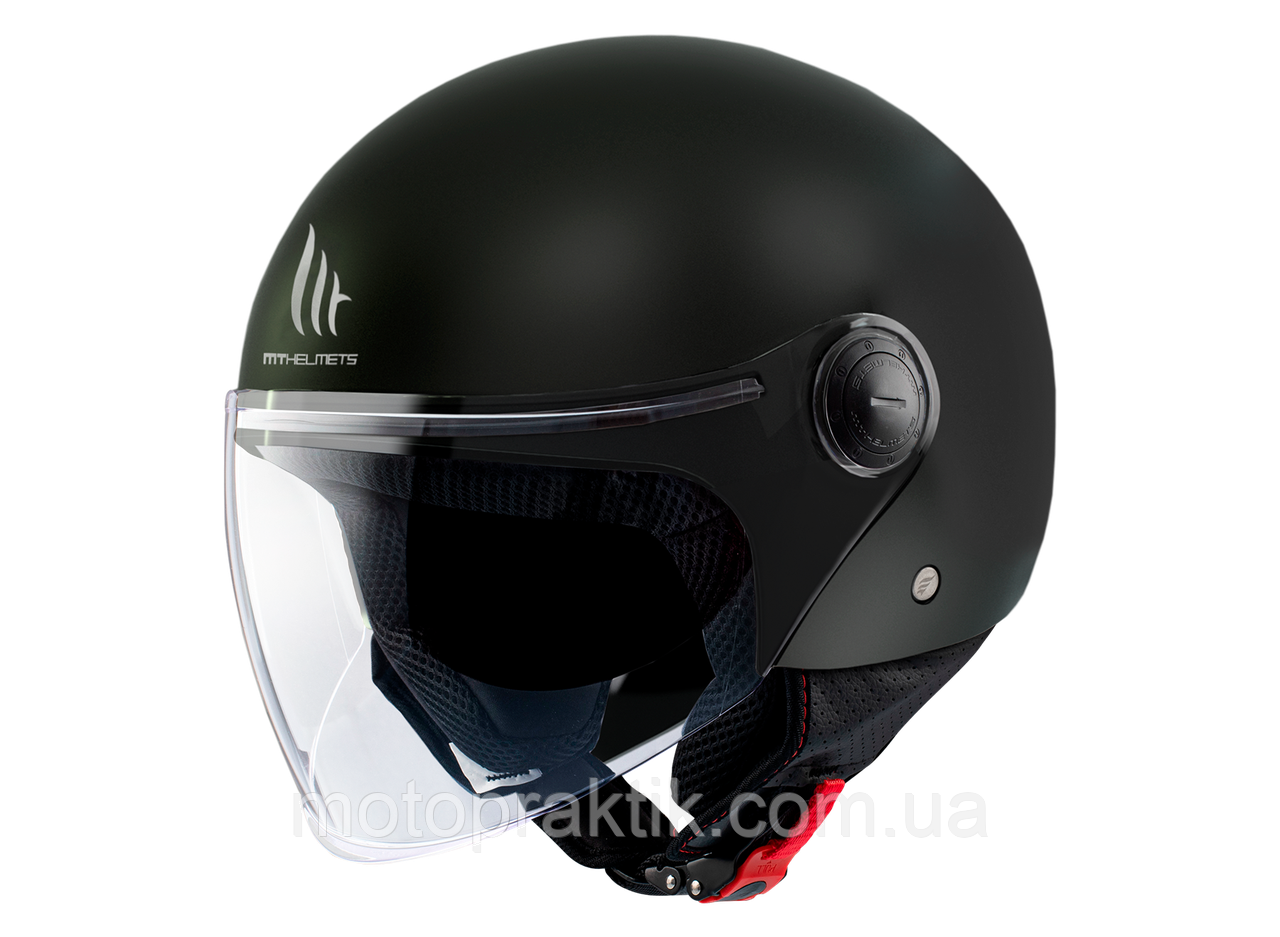 MT Street Solid Gloss Black, XS, Мотошолом лицевик