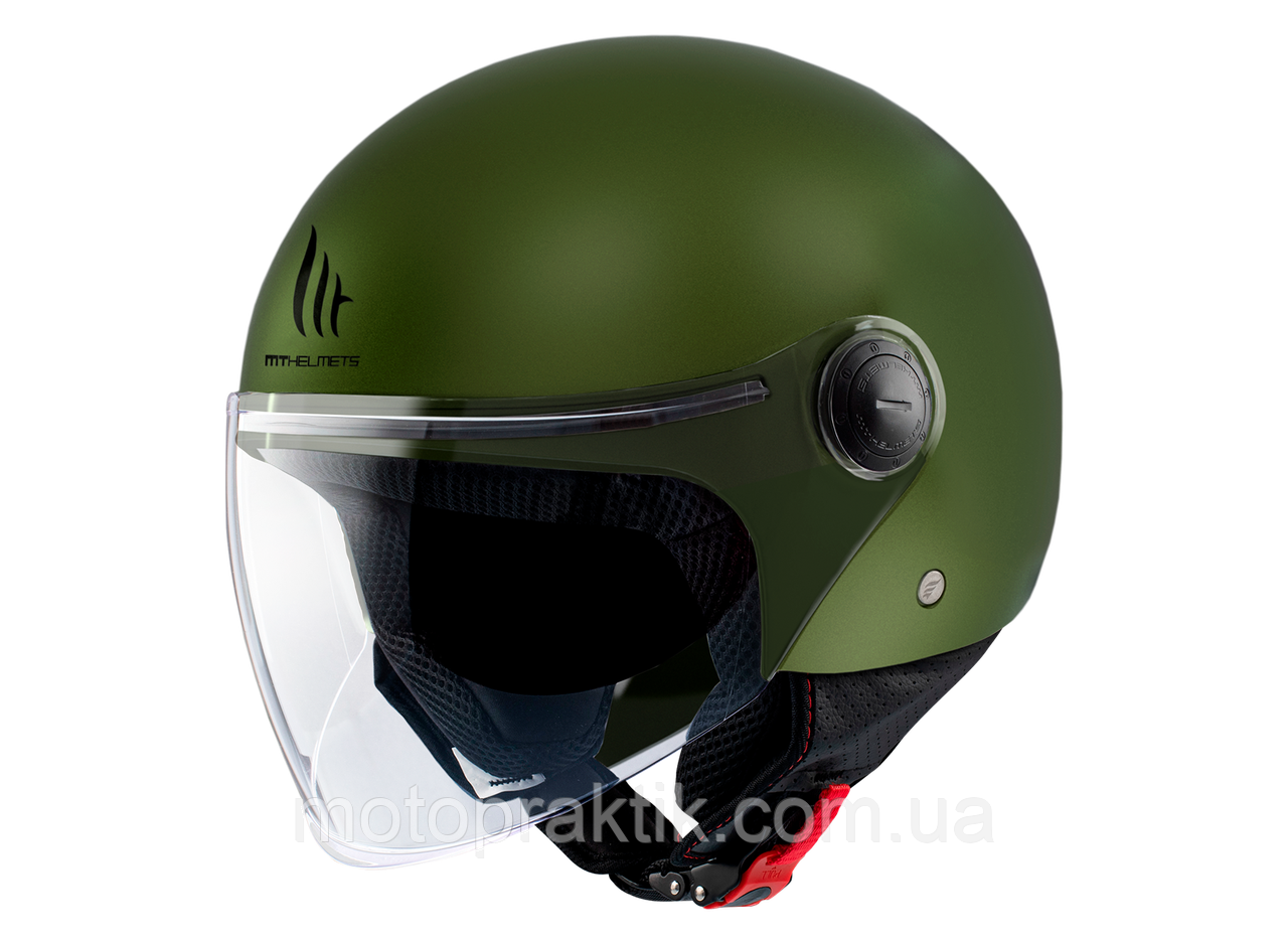 MT Street Solid A6 Matt Green, XS, Мотошолом лицевик