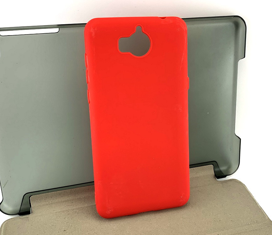 Чохол на Huawei Y5 2017 накладка бампер SMTT силіконовий червоний