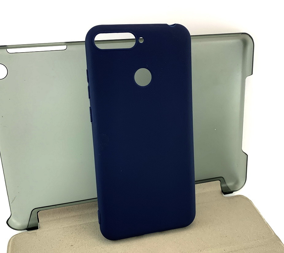 Чохол на Huawei Y6 Prime 2018, Honor 7a накладка бампер SMTT силіконовий синій