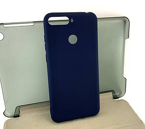 Чохол на Huawei Y6 Prime 2018, Honor 7a накладка бампер SMTT силіконовий синій, фото 1