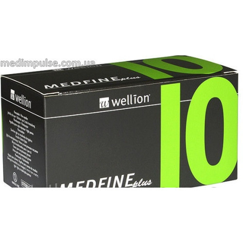 Універсальні голки Wellion Medfine plus для інсулінових шприц-ручок 10 мм (31G x 0,25 мм) 100 шт. - фото 1 - id-p500671475