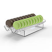 Підставка для макарун на 2 доріжки 120х60х270 мм Прозора основа ACRY