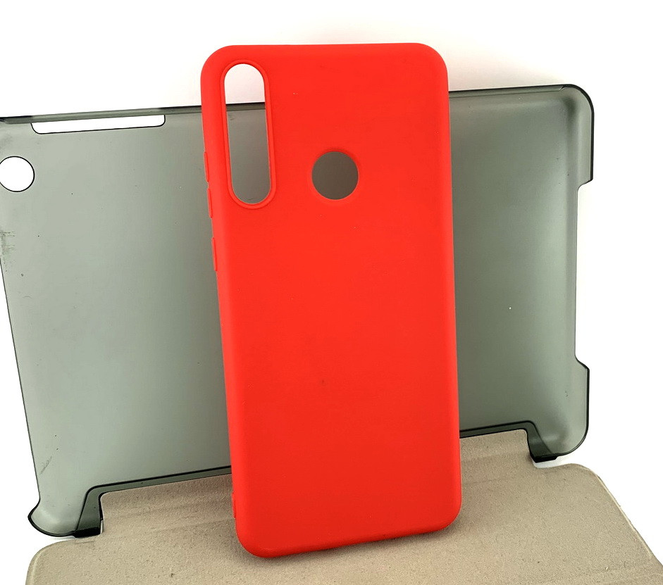 Чохол на Huawei Y6P накладка бампер SMTT силіконовий червоний