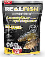 Прикормка RealFish линь-карась красный червь 1 кг