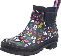 5 Navy Bee Leopard Женские резиновые сапоги Joules Rain