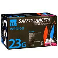 Безпечні одноразові ланцети Wellion Calla 23G, 200 шт.