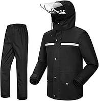 Black 4X iCreek Rain Suit Куртка та брючний костюм Плащ для чоловіків і жінок Outdoor All-Sport Водонепро