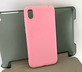 Чохол на Huawei Y5 2019 накладка SMTT бампер силіконовий рожевий