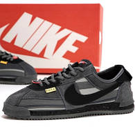 41-45 Nike Cortez Union L A серые с черным мужские кроссовки Найк Кортез Юнион из натуральной замши