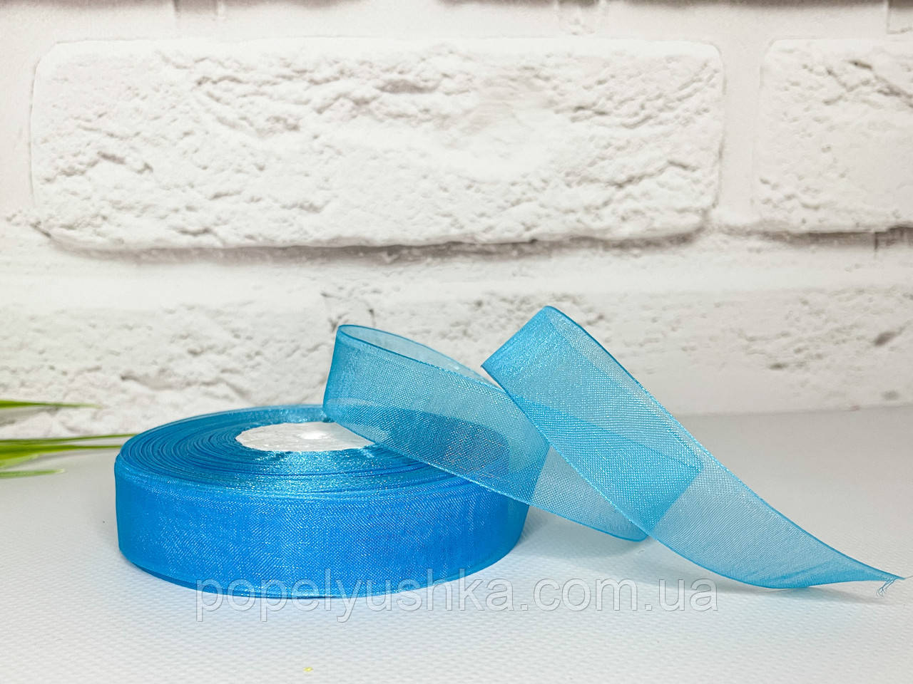 Органза бірюзова 2 см, фото 1