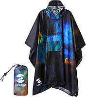Universe Galaxy Водонепроникна куртка-дощовик SaphiRose з капюшоном від дощу для чоловіків і жінок