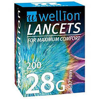 Ланцети Wellion 28G 0.37 мм 200 шт. Австрія (9120015780146)