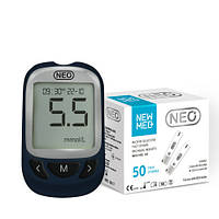 Глюкометр NewMed Neo + 50 тест-полосок. Доступная стоимость. Отличная точность. (2100000013654)