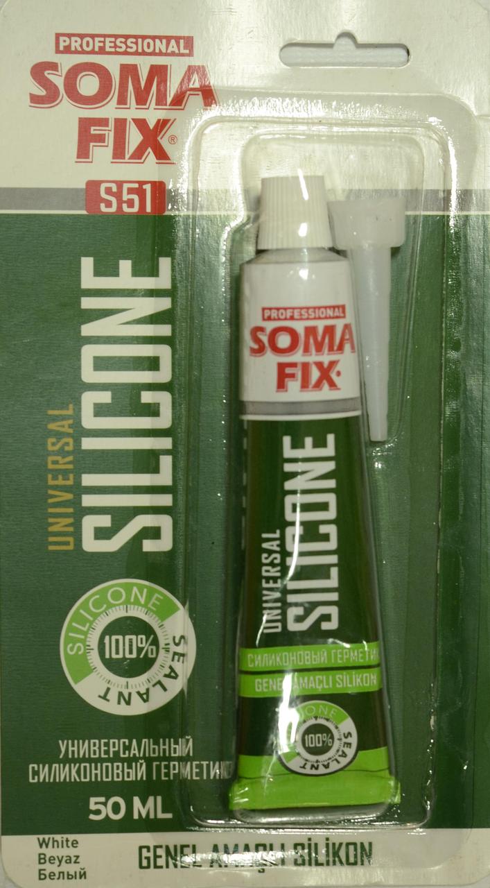 Силікон універсальний SomaFix S51 (50 мл, білий), фото 1