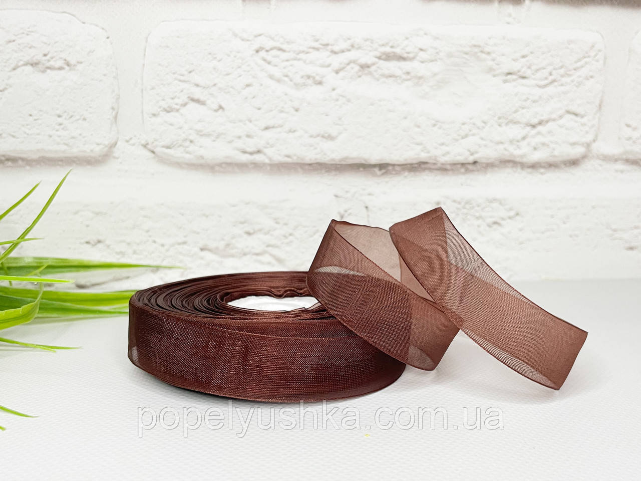 Органза шоколадна 2 см, фото 1