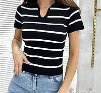 Молодіжна футболка поло в смужку пряма з сорочковим коміром (р. 42-46) 79171030