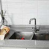 Змішувач для кухні на дві води Frap F4361, хром, фото 3