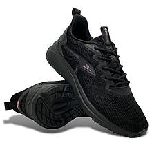 Кросівки підліткові BaaS текстильні сітка чорні літні демі весна/літо