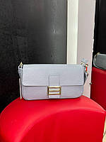 Сумка Virginia Conti жіноча італійська шкіряна блакитний клатч яскрава маленька через плече крос-боді Італія