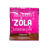 ZOLA Фарба 03 для брів у саше Brown (Коричневий) 5ml