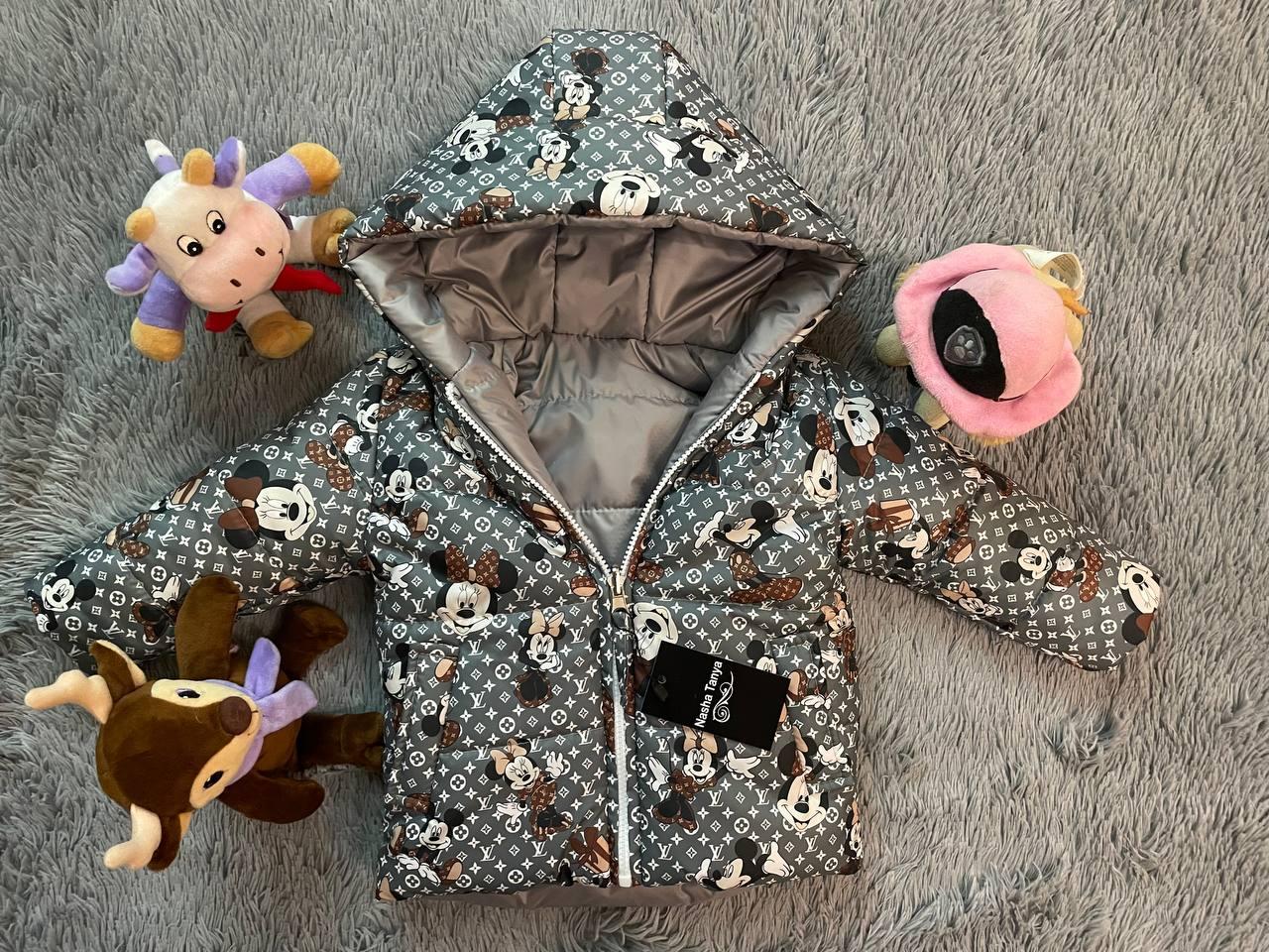 Двостороння демісезонна дитяча курточка 86 92 98 104 110 116 122 128 134 см