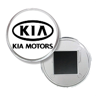 Магнит на холодильник с логотипом машины маркой авто КИА круглый акриловый 65мм