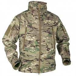 Тактична весняна куртка ЗСУ Sharkskin soft shell multicam софт шелл мультикам армійська куртка не промокає, не продувається M