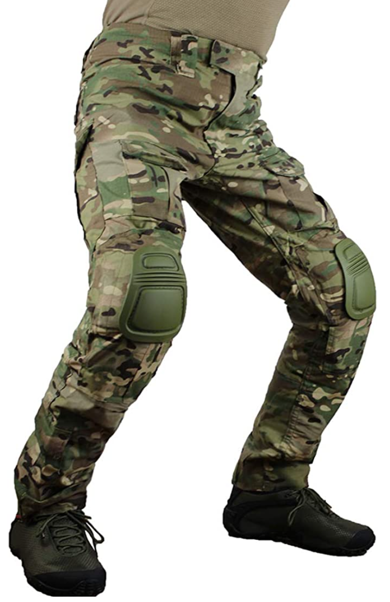 Тактические штаны Multicam с несколькими карманами, военные камуфляжные штаны с наколенниками съемными 4XL - фото 1 - id-p1804142981