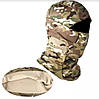 Якісна зимова тактична балаклава шапка Multicam на полярному флісі. Підшоломник мультикам, фото 3