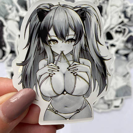 Набір вінілових наклейок стикерів Аніме Еротик Baby Глянсові Стикербомбінг на автотелефон ноутбук стіну 50 шт., фото 1