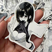 Набір вінілових наклейок стикерів Аніме Еротик Baby Глянсові Стикербомбінг на автотелефон ноутбук стіну 50 шт., фото 4