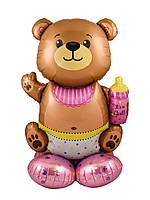 Велика куля фігура "Ведмідь It's a Girl". Розмір: 48"(120 см) Вир-во Китай.