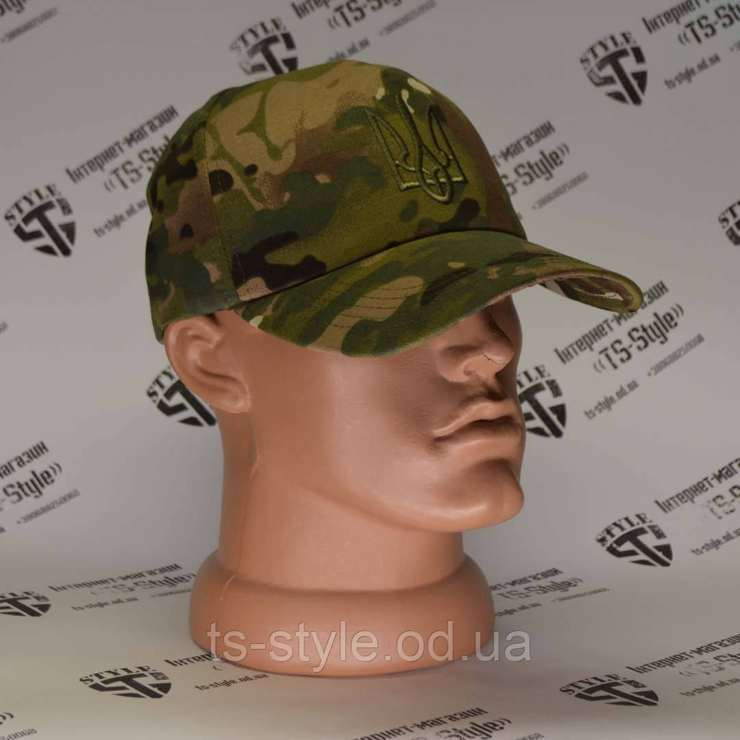 Тактична бейсболка T-CAP MultiCam з Тризубом регульований розмір 56-61