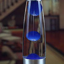 Лава лампа з парафіном 35 см зелена нічник світильник воскова лампа Magma Lamp парафінова лампа Синій, фото 3